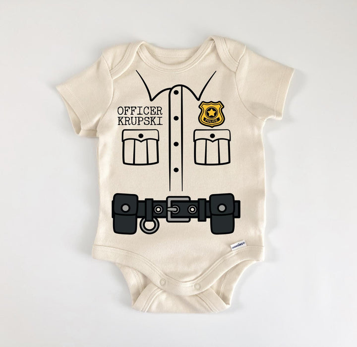 Police Officer Cop Blue Line - Baby Boy Girl Clothes Infant Bodysuit Funny Cute Newborn