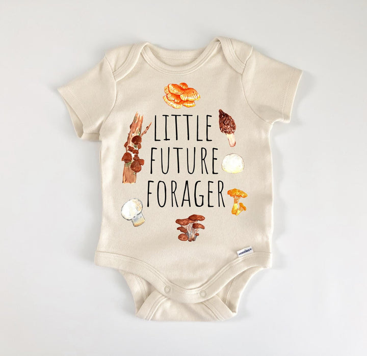 Mushroom Fungi Forager - Baby Boy Girl Clothes Infant Bodysuit Funny Cute Newborn