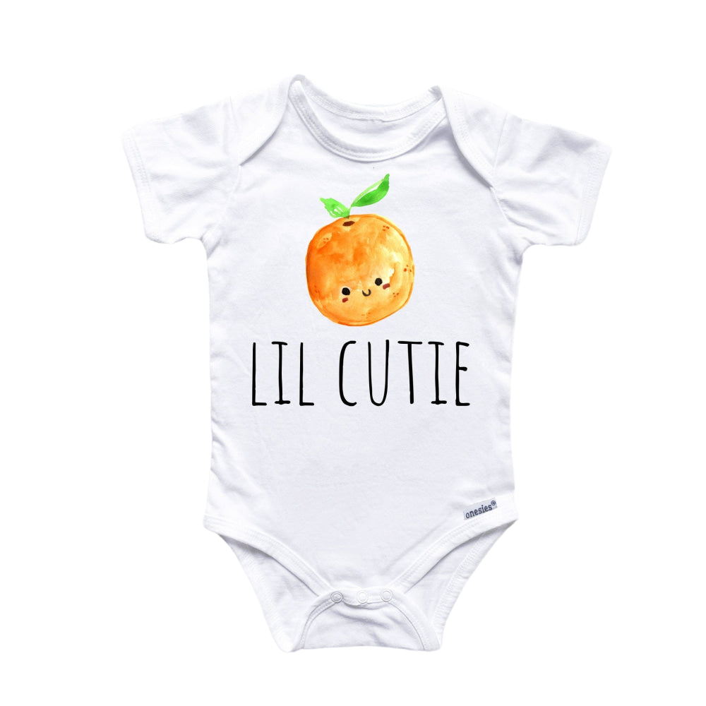 Little Cutie Orange - Baby Boy Girl Clothes Infant Bodysuit Funny Cute Newborn Onesie