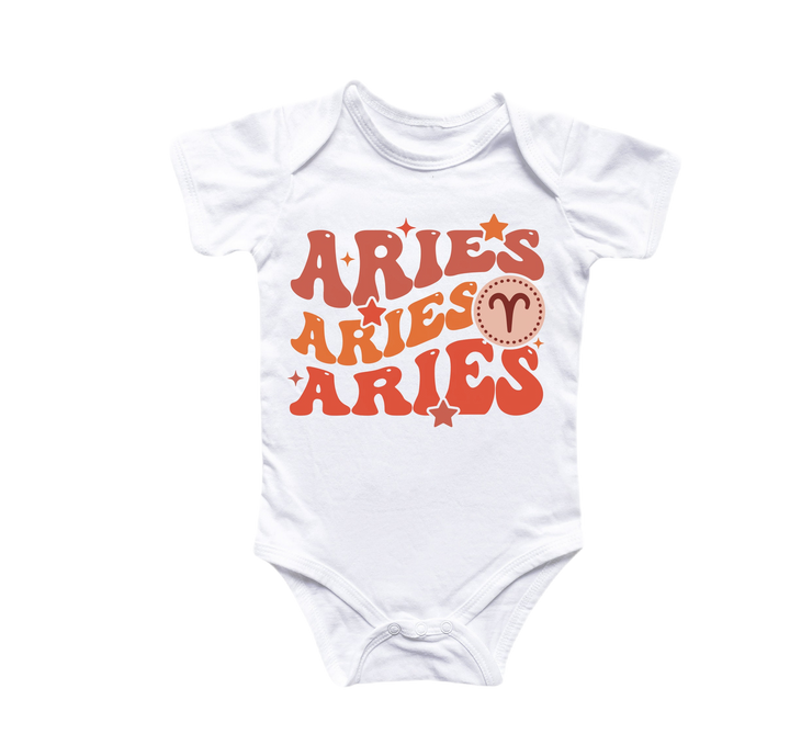 a baby bodysuit that says aries are aries