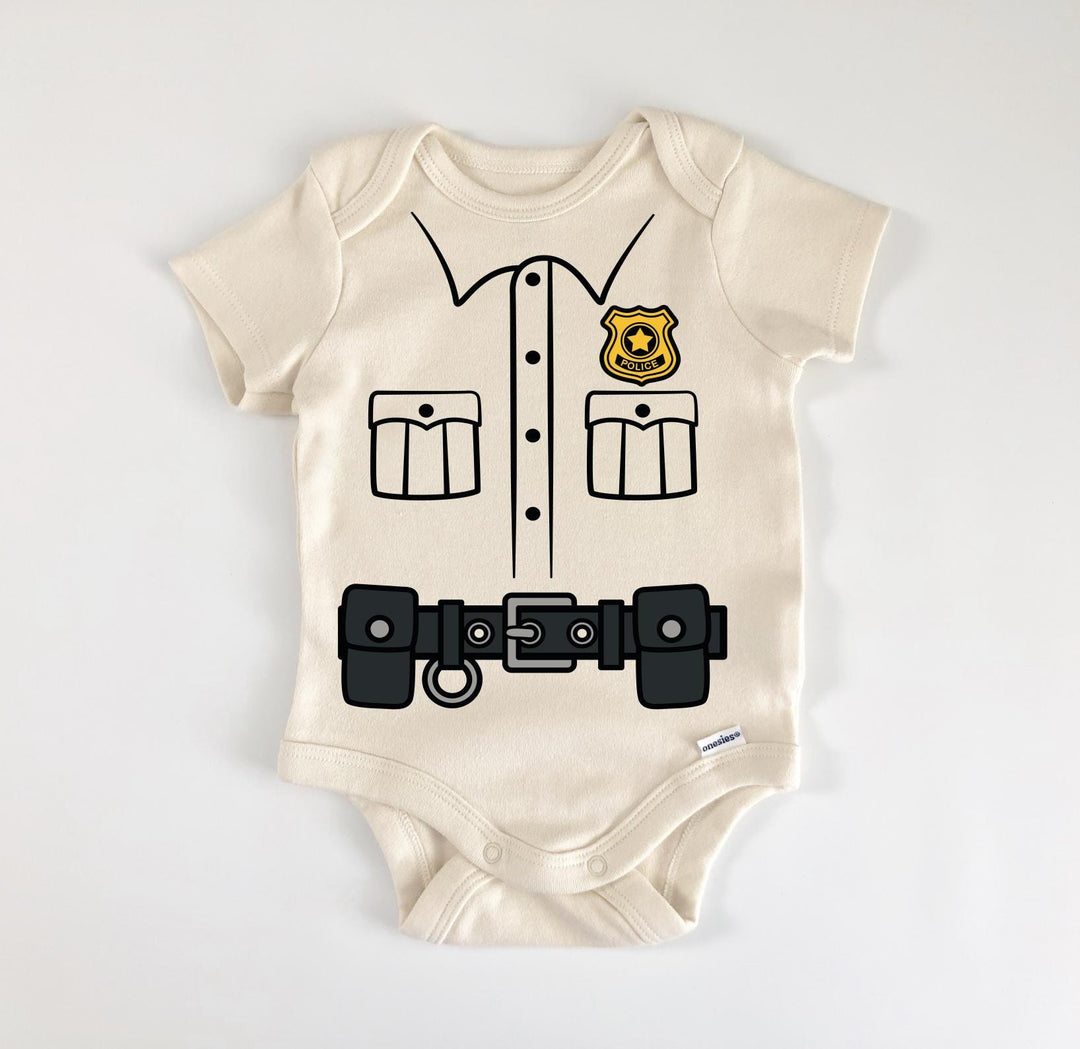 Police Officer Cop Blue Line - Baby Boy Girl Clothes Infant Bodysuit Funny Cute Newborn