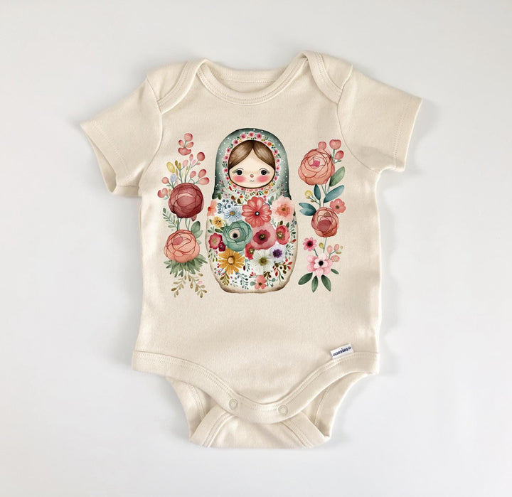 Nesting Doll Matryoshka Russian - Baby Boy Girl Clothes Infant Bodysuit Funny Cute