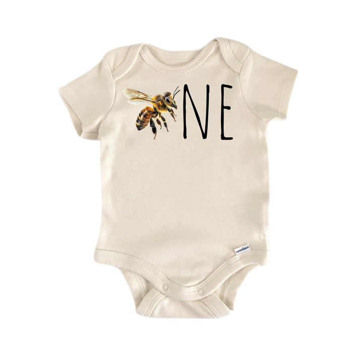 Cumpleaños Bee One - Ropa para bebé niño niña Body infantil Divertido Lindo Recién Nacido 