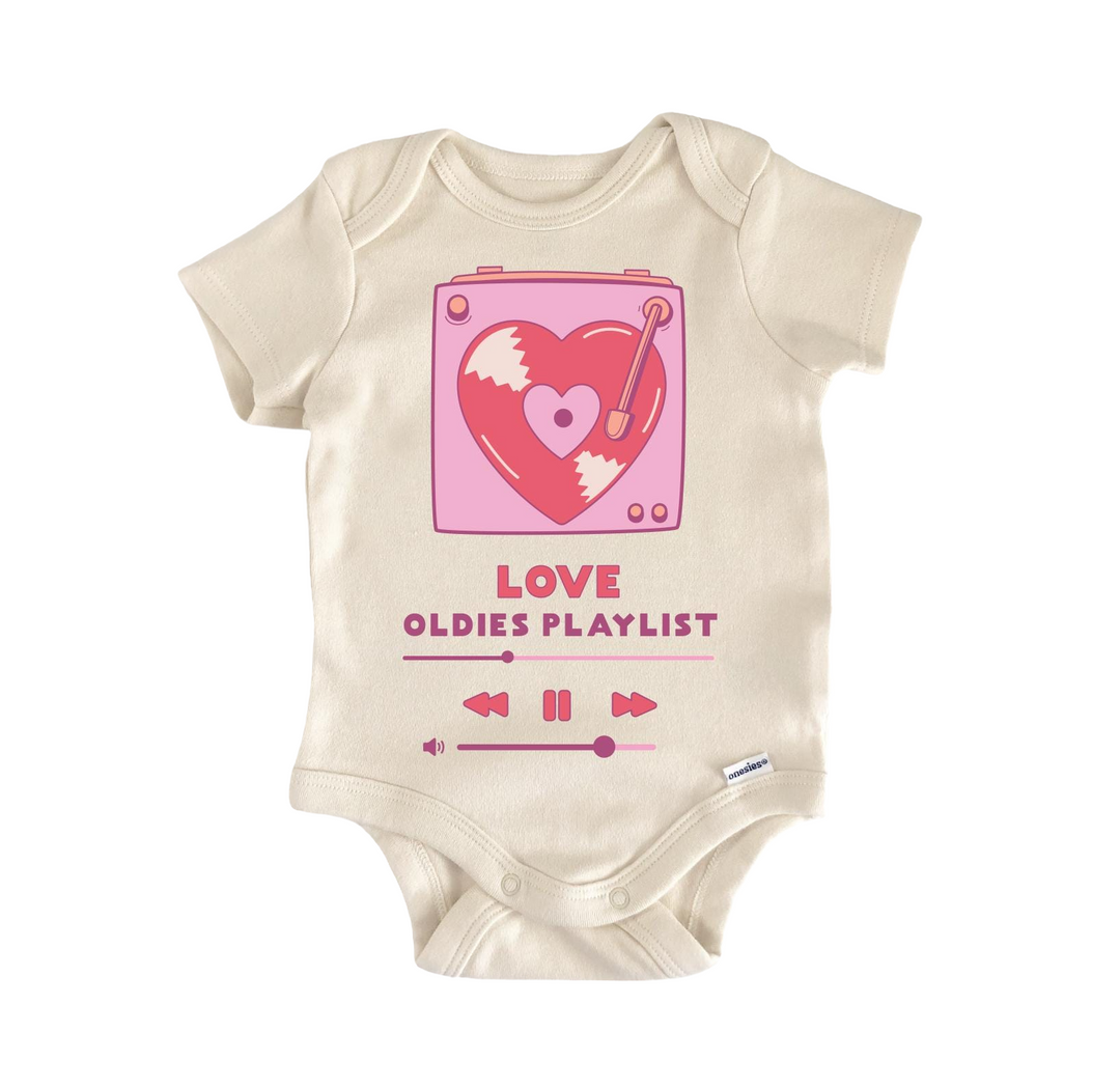 a baby bodysuit with an image of a heart on it