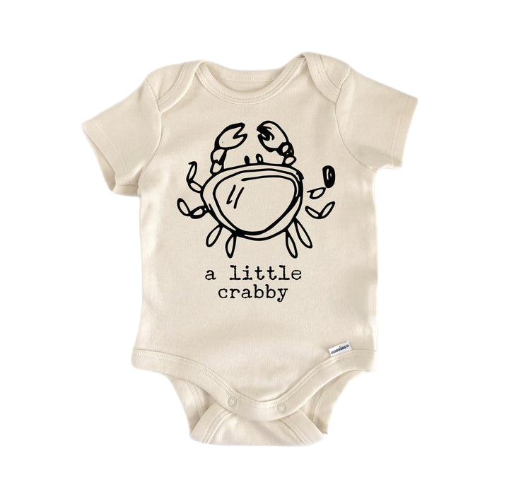 Crabby Crab Nautical Seafood - Baby Boy Girl Clothes Infant Bodysuit Funny Cute Newborn