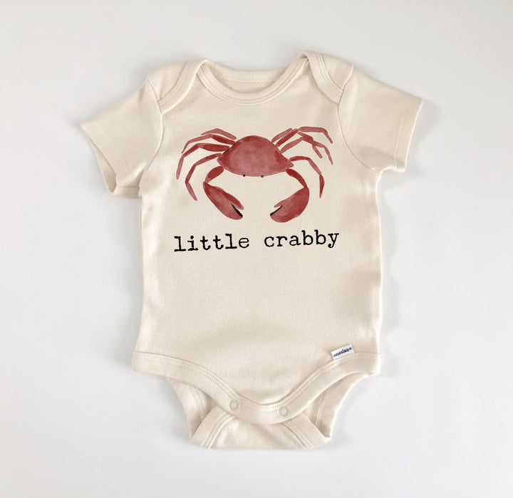 Little Crabby Seafood Nautical - Baby Boy Girl Clothes Infant Bodysuit Funny Cute Newborn