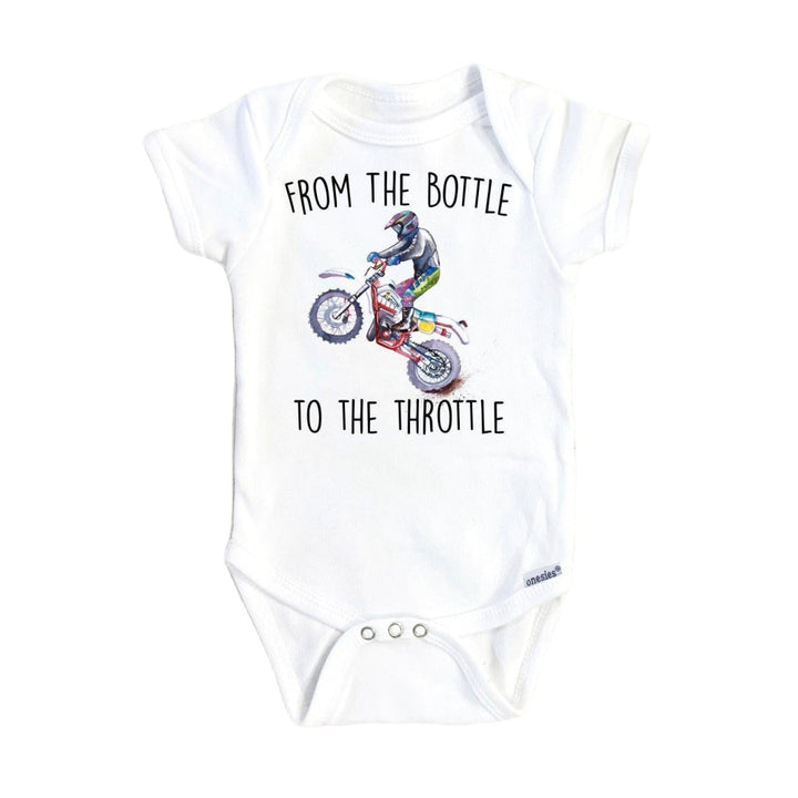 Dirt Bike Thorttle - Baby Boy Girl Clothes Infant Bodysuit Funny Cute Newborn Onesie