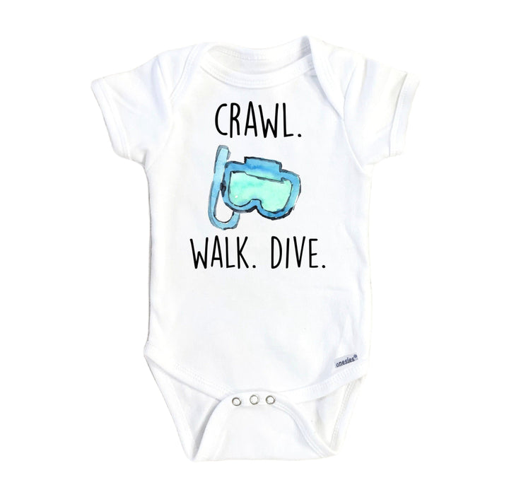 Diving Crawl - Baby Boy Girl Clothes Infant Bodysuit Funny Cute Newborn Onesie