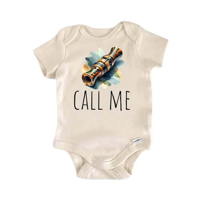 Duck Hunt Call Me - Baby Boy Girl Clothes Infant Bodysuit Funny Cute Newborn