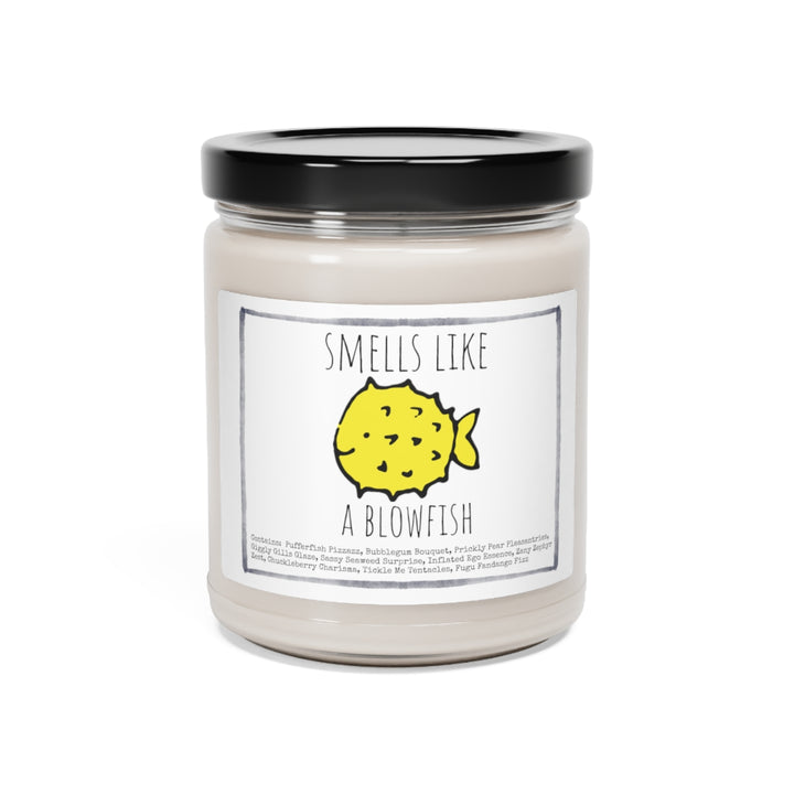 a jar of smells like a blowfish candle