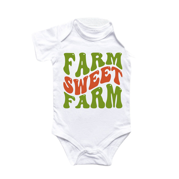 Farm Sweet Farm - Baby Boy Girl Clothes Infant Bodysuit Funny Cute Newborn