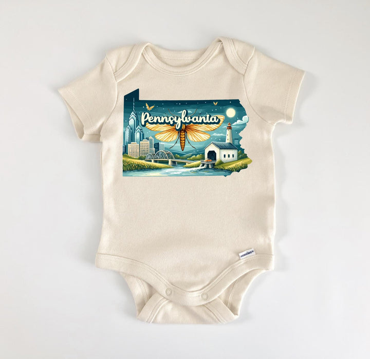 Pensilvania - Ropa para bebé niño niña Body infantil Divertido Lindo Recién nacido