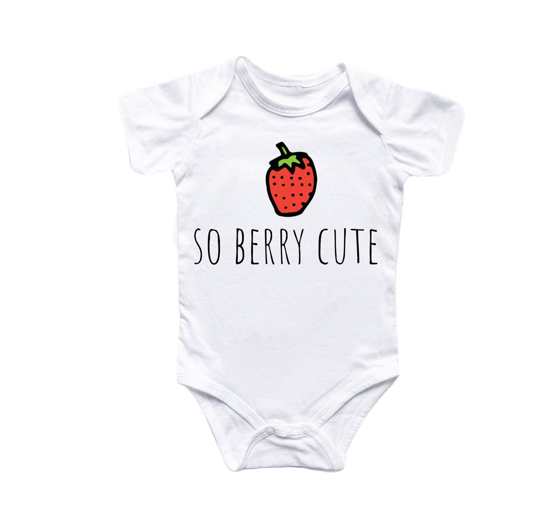 Strawberry Cute - Baby Boy Girl Clothes Infant Bodysuit Funny Newborn Onesie