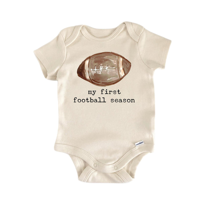 First Football Season - Baby Boy Girl Clothes Infant Bodysuit Funny Cute Newborn