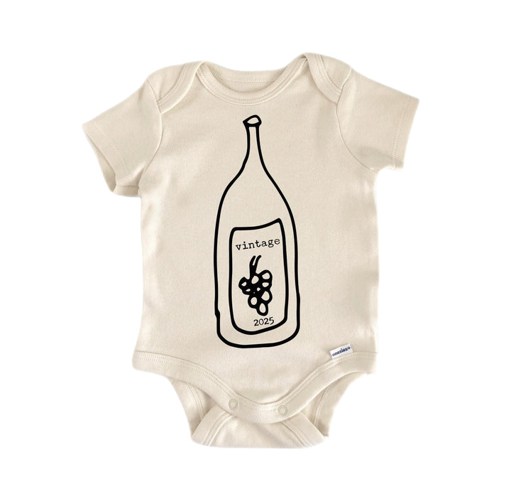 Grape Wine Vintage  - Baby Boy Girl Clothes Infant Bodysuit Funny Cute Newborn