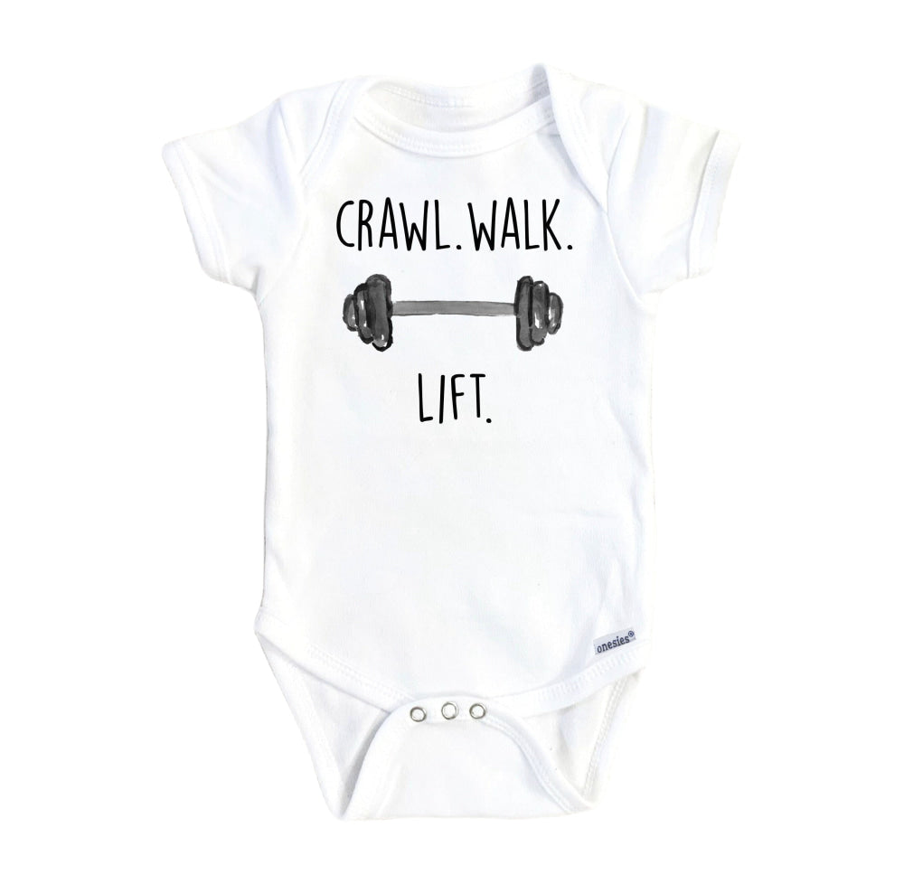 Gym Crawl Lift - Baby Boy Girl Clothes Infant Bodysuit Funny Cute Newborn Onesie