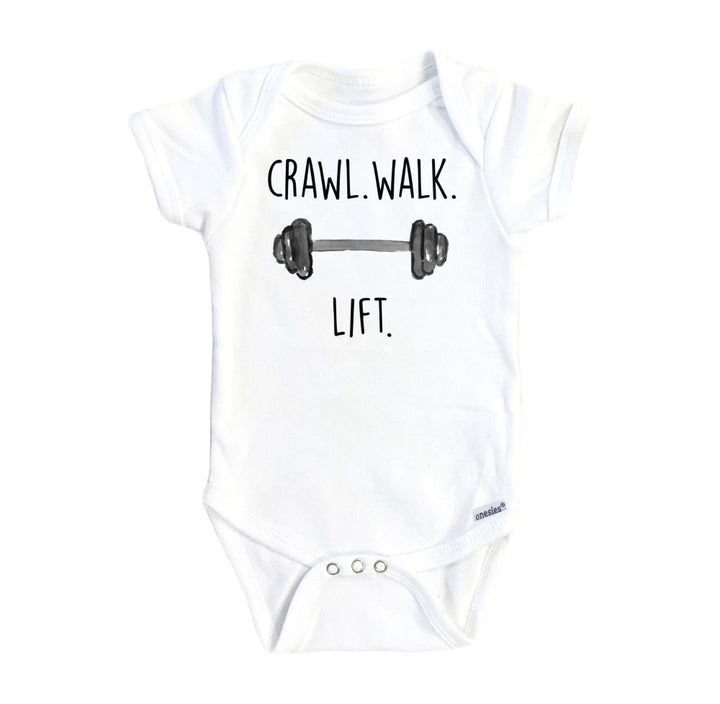 Gym Crawl Lift - Baby Boy Girl Clothes Infant Bodysuit Funny Cute Newborn Onesie