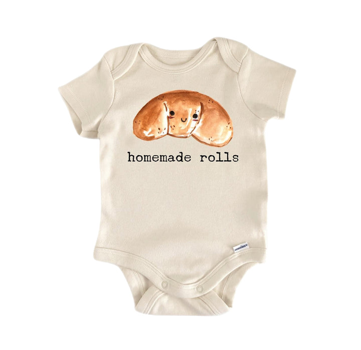 Homemade Rolls Baking - Baby Boy Girl Clothes Infant Bodysuit Funny Cute Newborn