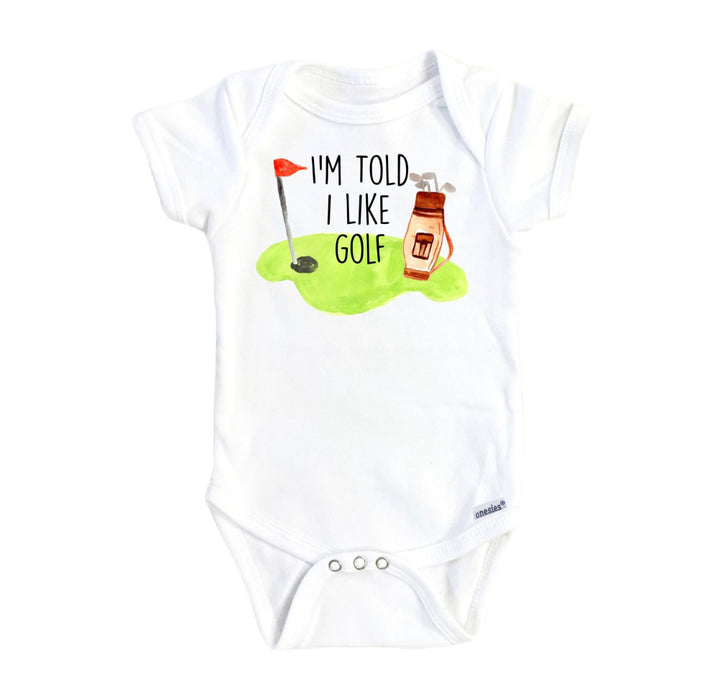 I Love Golf - Baby Boy Girl Clothes Infant Bodysuit Funny Cute Newborn Onesie