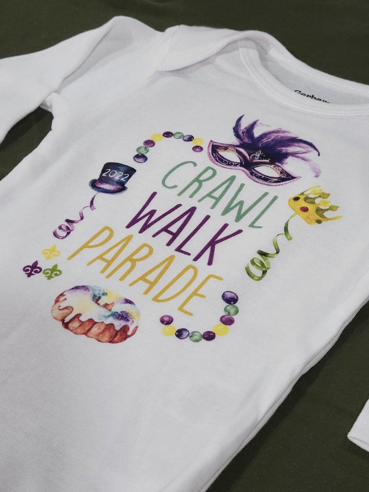 Mardi Gras - Baby Boy Girl Clothes Infant Bodysuit Funny Cute Newborn 1A Onesie