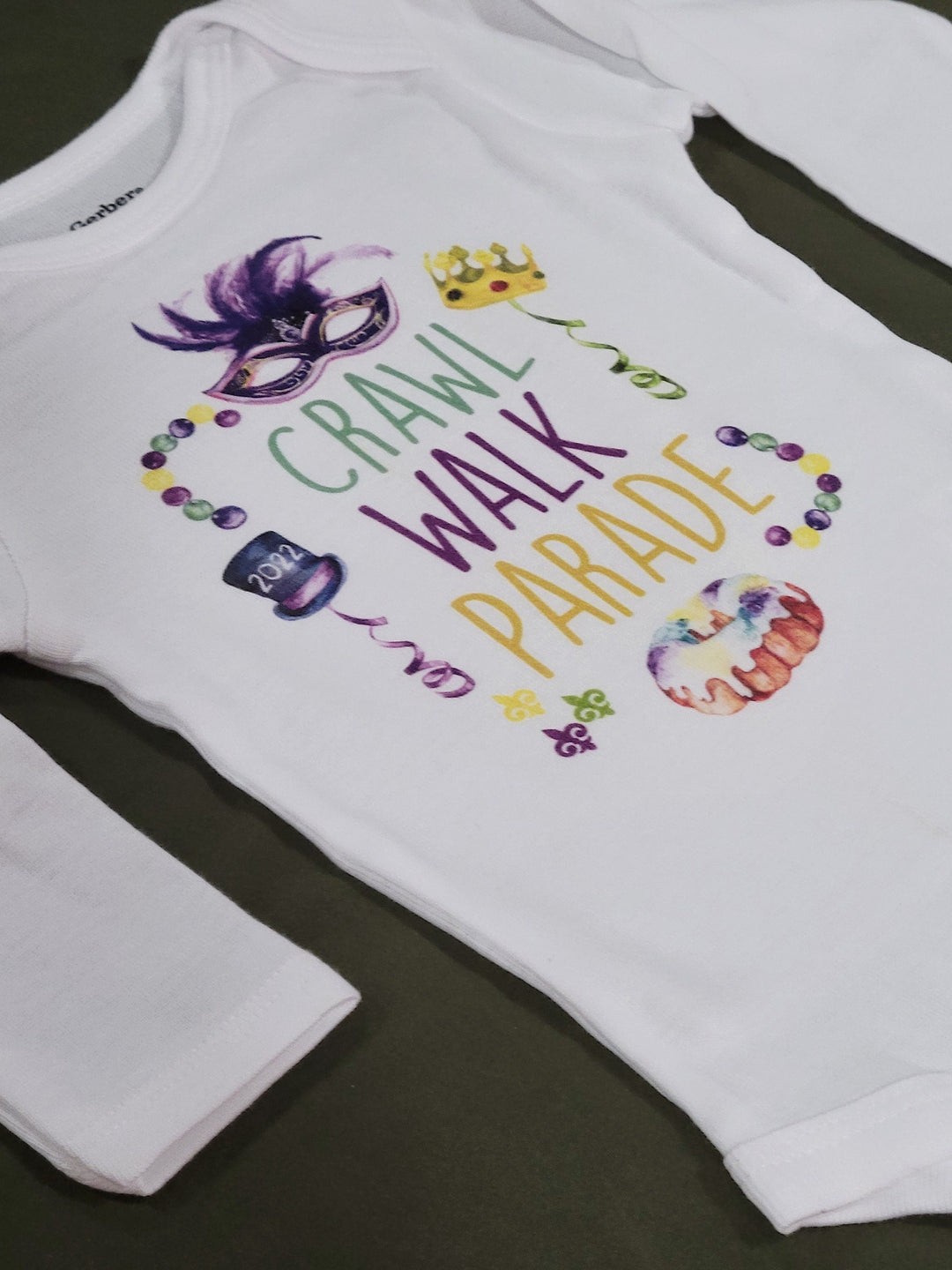 Mardi Gras - Baby Boy Girl Clothes Infant Bodysuit Funny Cute Newborn 1A Onesie