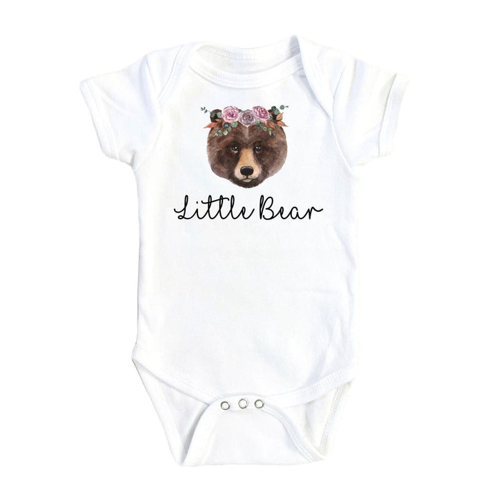 Bear Floral - Baby Boy Girl Clothes Infant Bodysuit Funny Cute Newborn Onesie