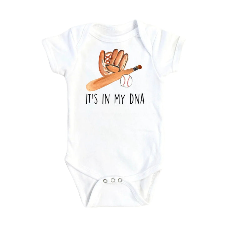 Baseball Dna Glove - Baby Boy Girl Clothes Infant Bodysuit Funny Cute Newborn Onesie