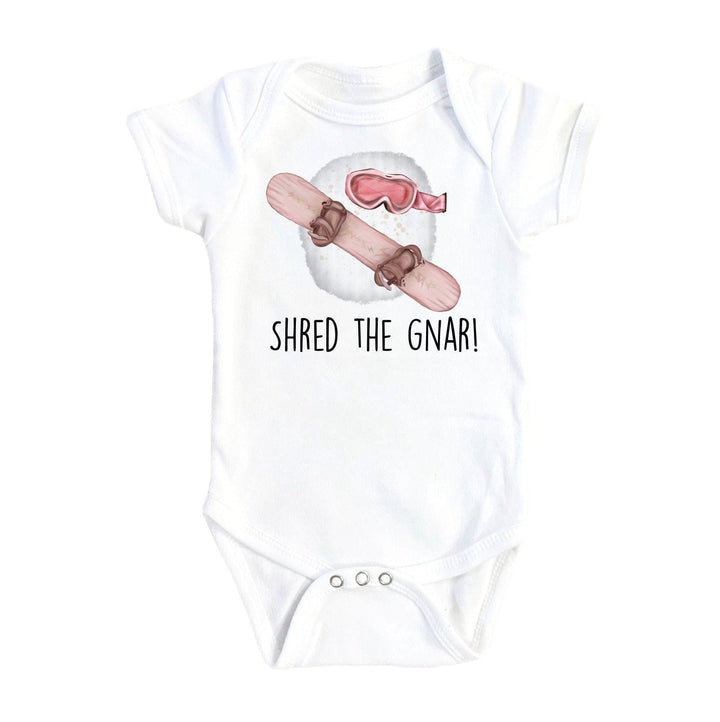 Snowboarding Gnar - Baby Boy Girl Clothes Infant Bodysuit Funny Cute Newborn Onesie