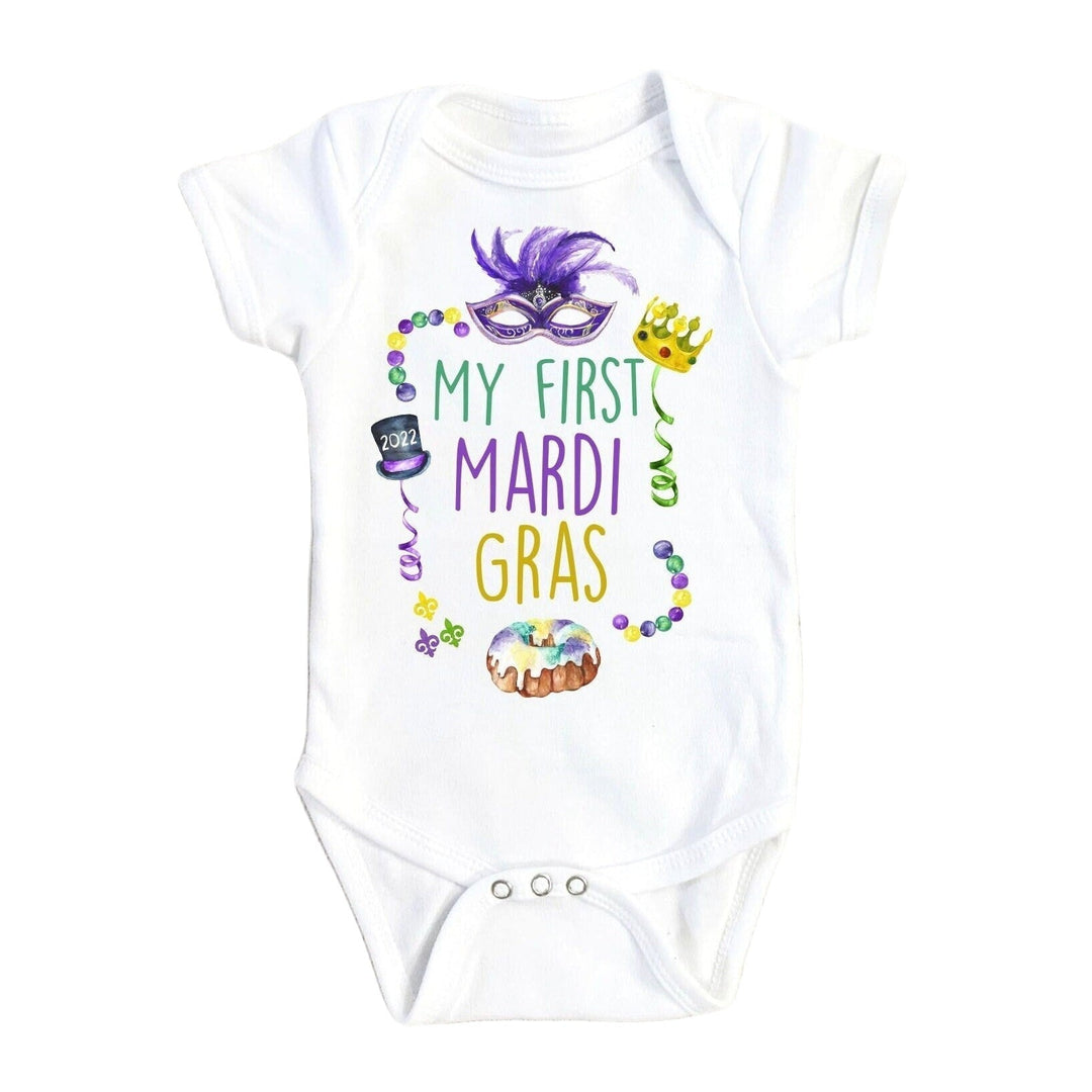 Mardi Gras - Baby Boy Girl Clothes Infant Bodysuit Funny Cute Newborn 1C Onesie