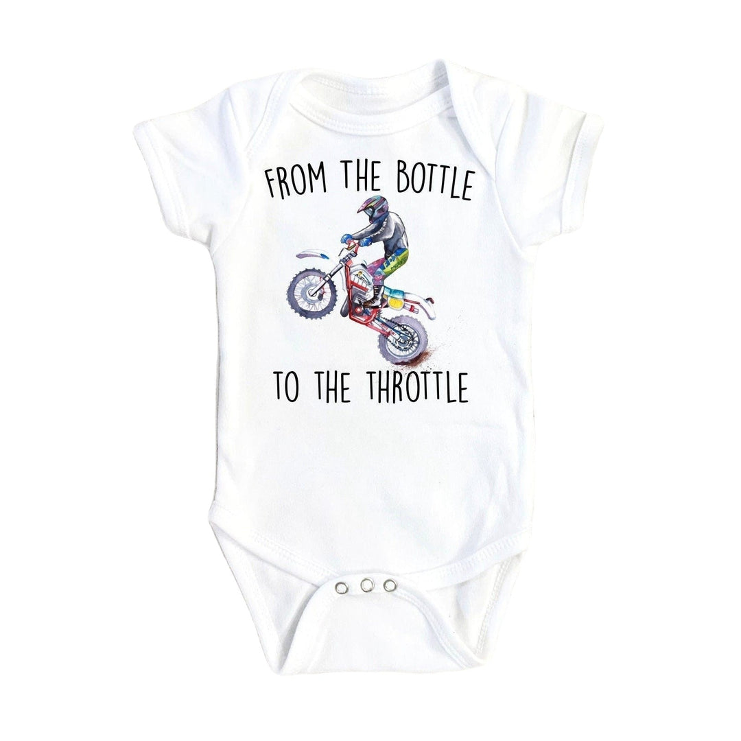 Dirt Bike Thorttle - Baby Boy Girl Clothes Infant Bodysuit Funny Cute Newborn Onesie