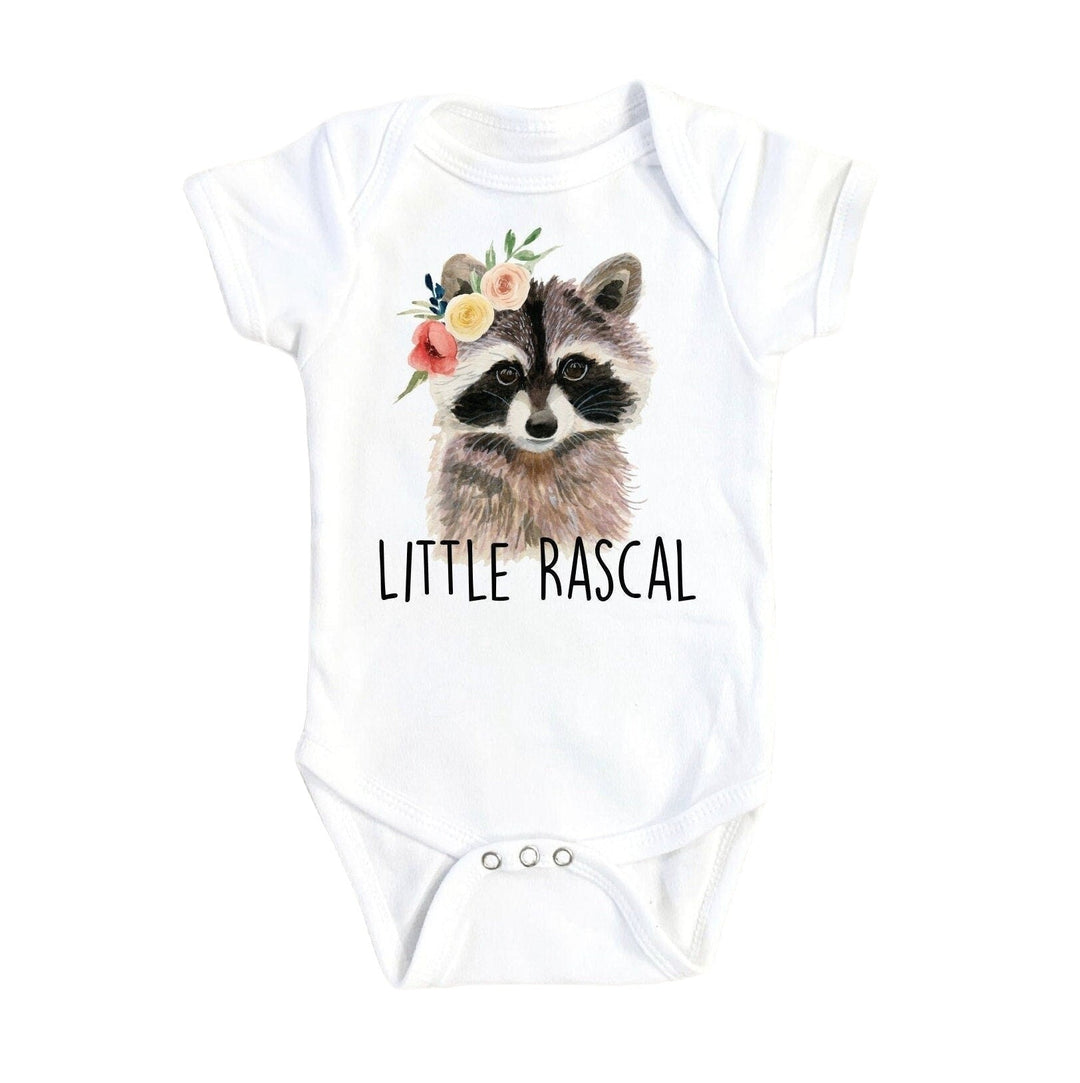 Raccoon Floral - Baby Boy Girl Clothes Infant Bodysuit Funny Cute Newborn Onesie