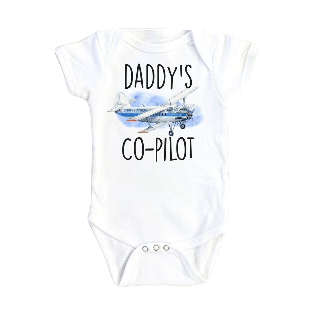 Pilot Copilot Blue - Baby Boy Girl Clothes Infant Bodysuit Funny Cute Newborn Onesie