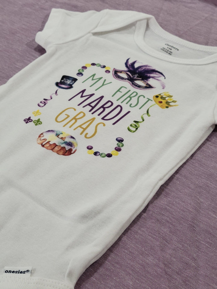 Mardi Gras - Baby Boy Girl Clothes Infant Bodysuit Funny Cute Newborn 1C Onesie