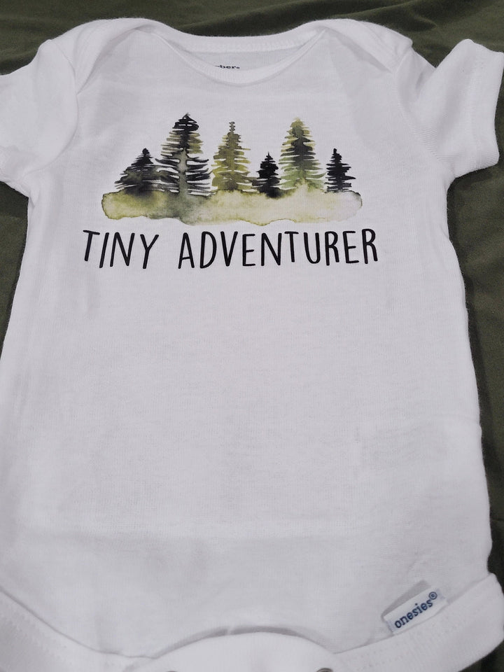 Tiny Adventurer - Baby Boy Girl Clothes Infant Bodysuit Funny Cute Newborn Onesie