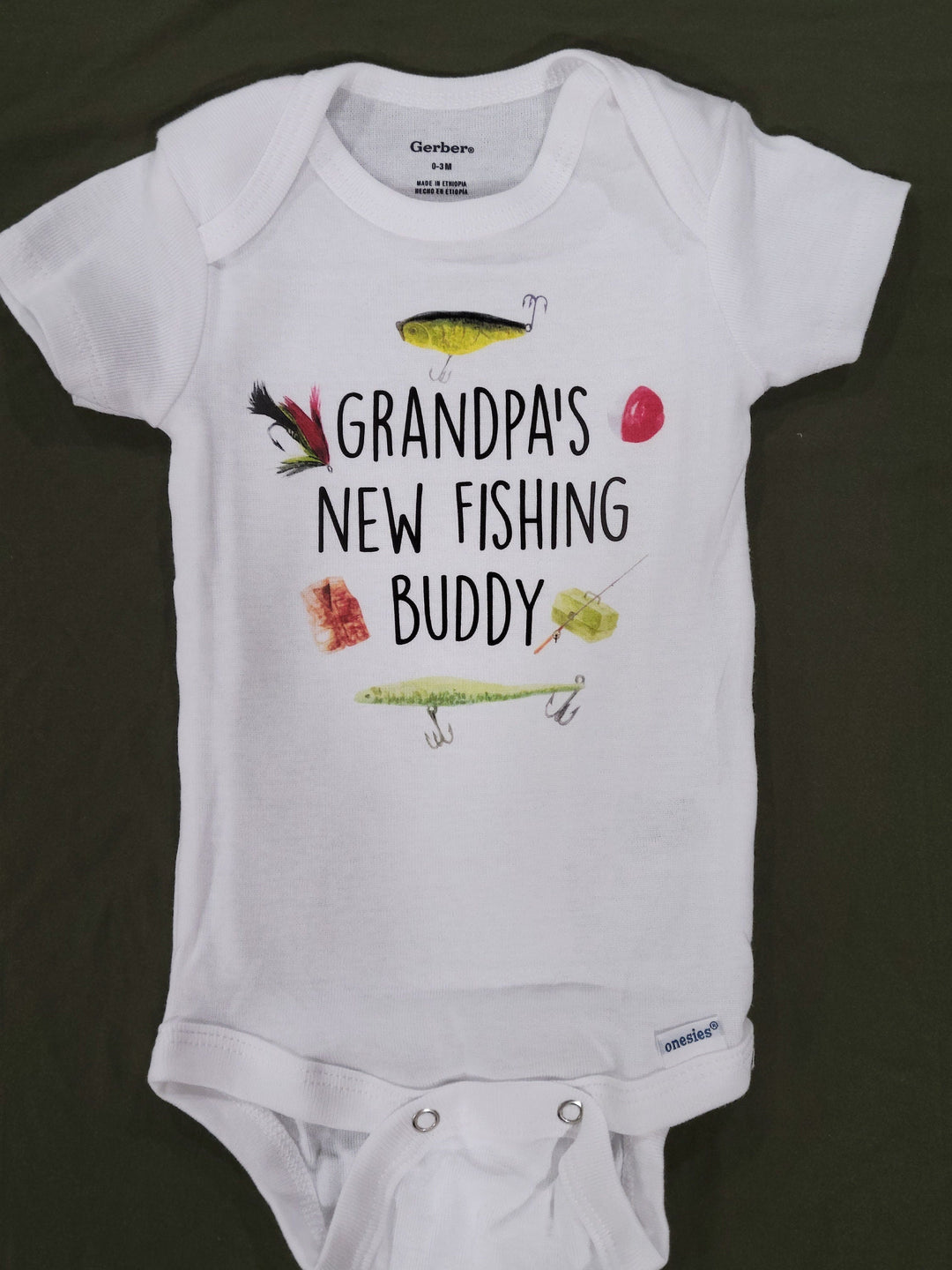 Fishing Buddy Icons - Baby Boy Girl Clothes Infant Bodysuit Funny Cute Newborn Onesie