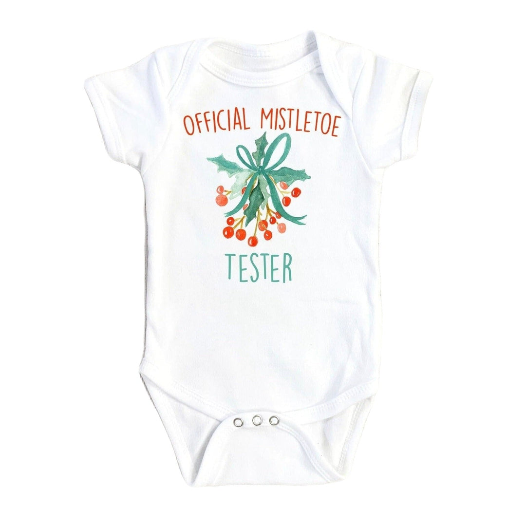 Mistletoe Tester - Baby Boy Girl Clothes Infant Bodysuit Funny Cute Newborn Onesie