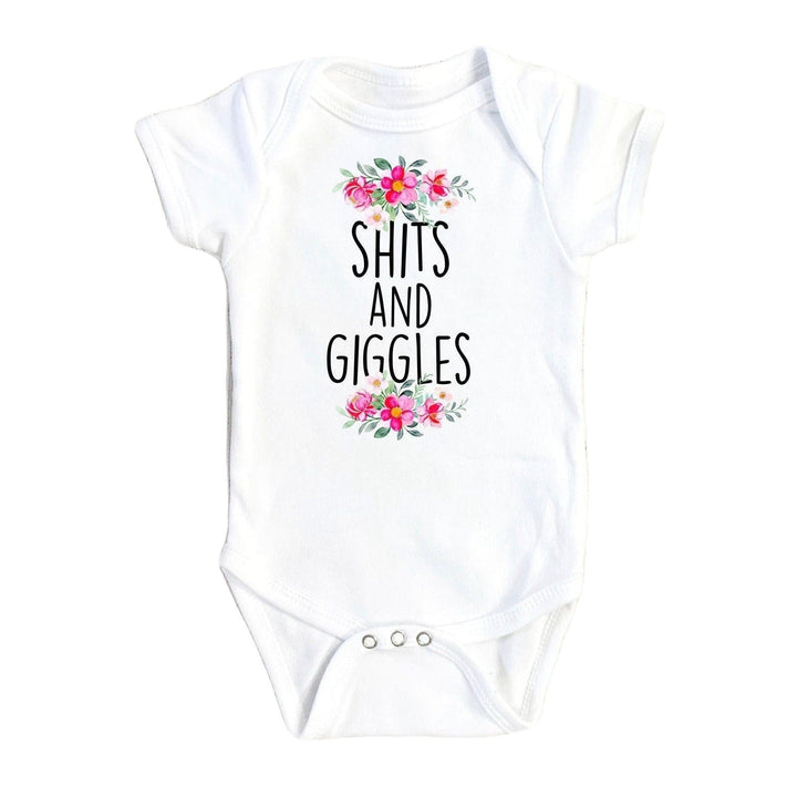 Giggles Floral - Baby Boy Girl Clothes Infant Bodysuit Funny Cute Newborn Onesie