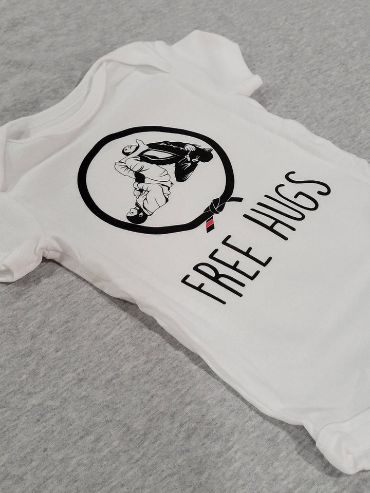 Jiu Jitsu Free Hug - Baby Boy Girl Clothes Infant Bodysuit Funny Cute Newborn Onesie