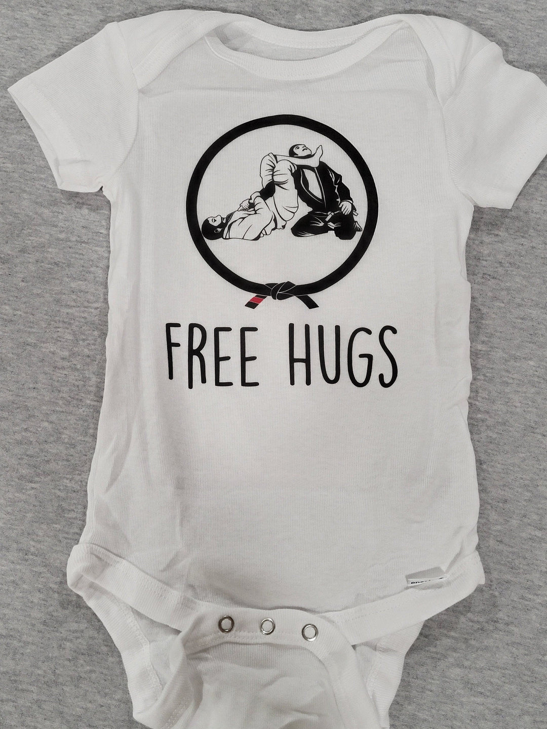 Jiu Jitsu Free Hug - Baby Boy Girl Clothes Infant Bodysuit Funny Cute Newborn Onesie