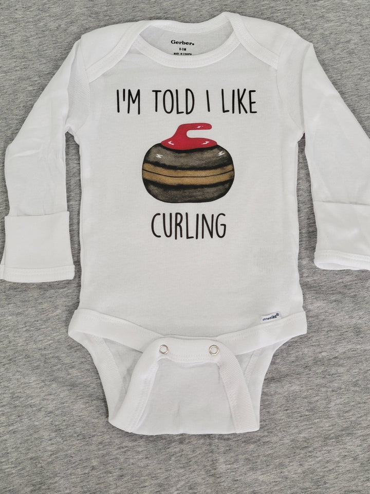 Curling Love - Baby Boy Girl Clothes Infant Bodysuit Funny Cute Newborn Onesie