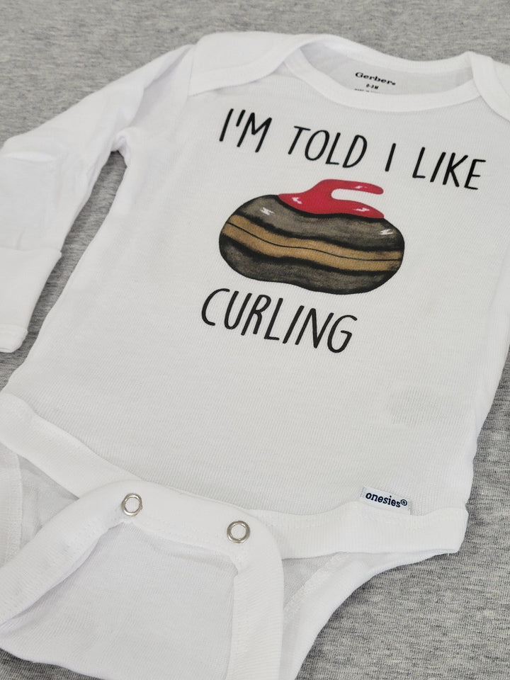 Curling Love - Baby Boy Girl Clothes Infant Bodysuit Funny Cute Newborn Onesie