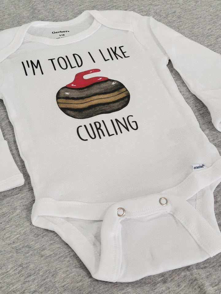 Curling Love - Baby Boy Girl Clothes Infant Bodysuit Funny Cute Newborn Onesie