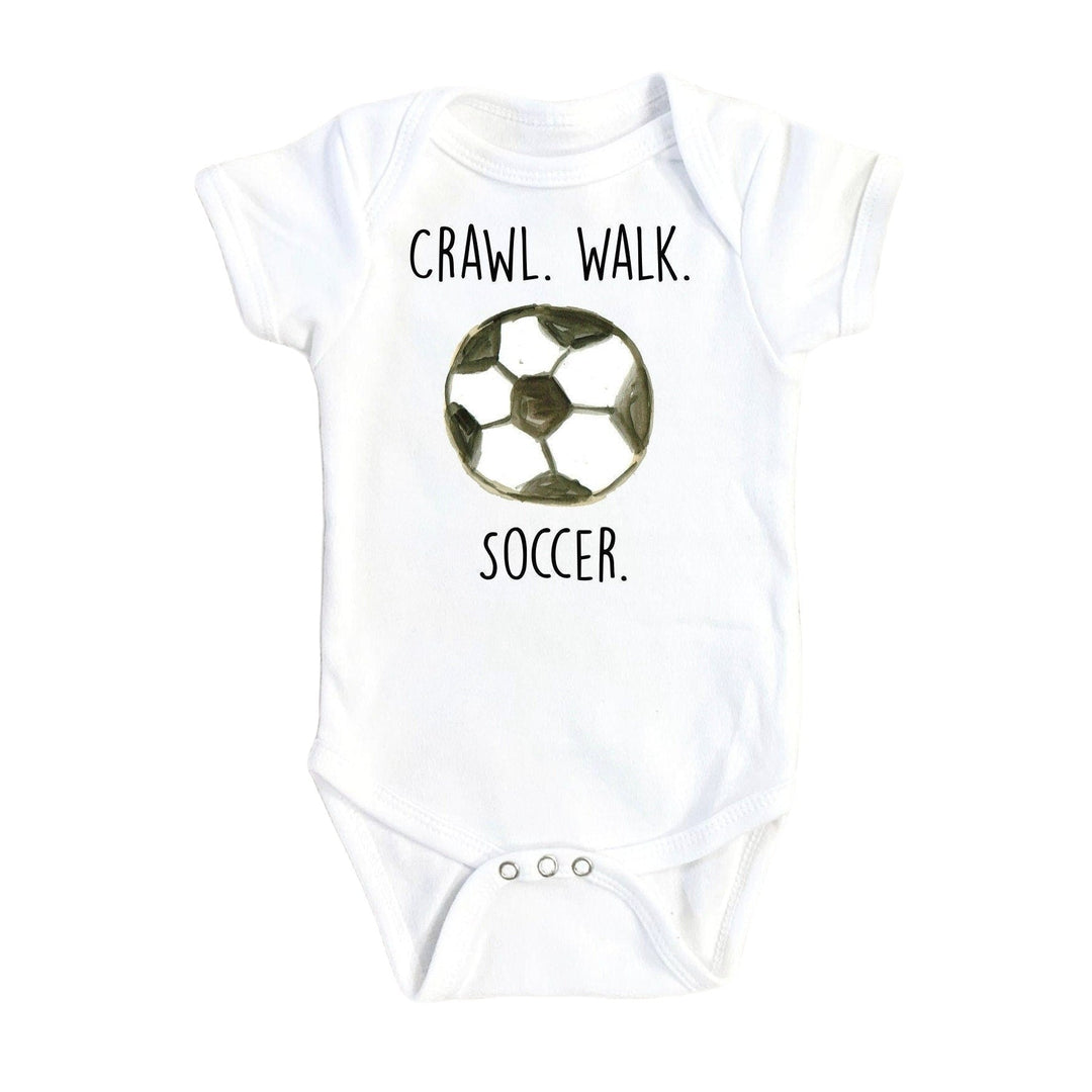 Soccer Crawl Walk - Baby Boy Girl Clothes Infant Bodysuit Funny Cute Newborn Onesie