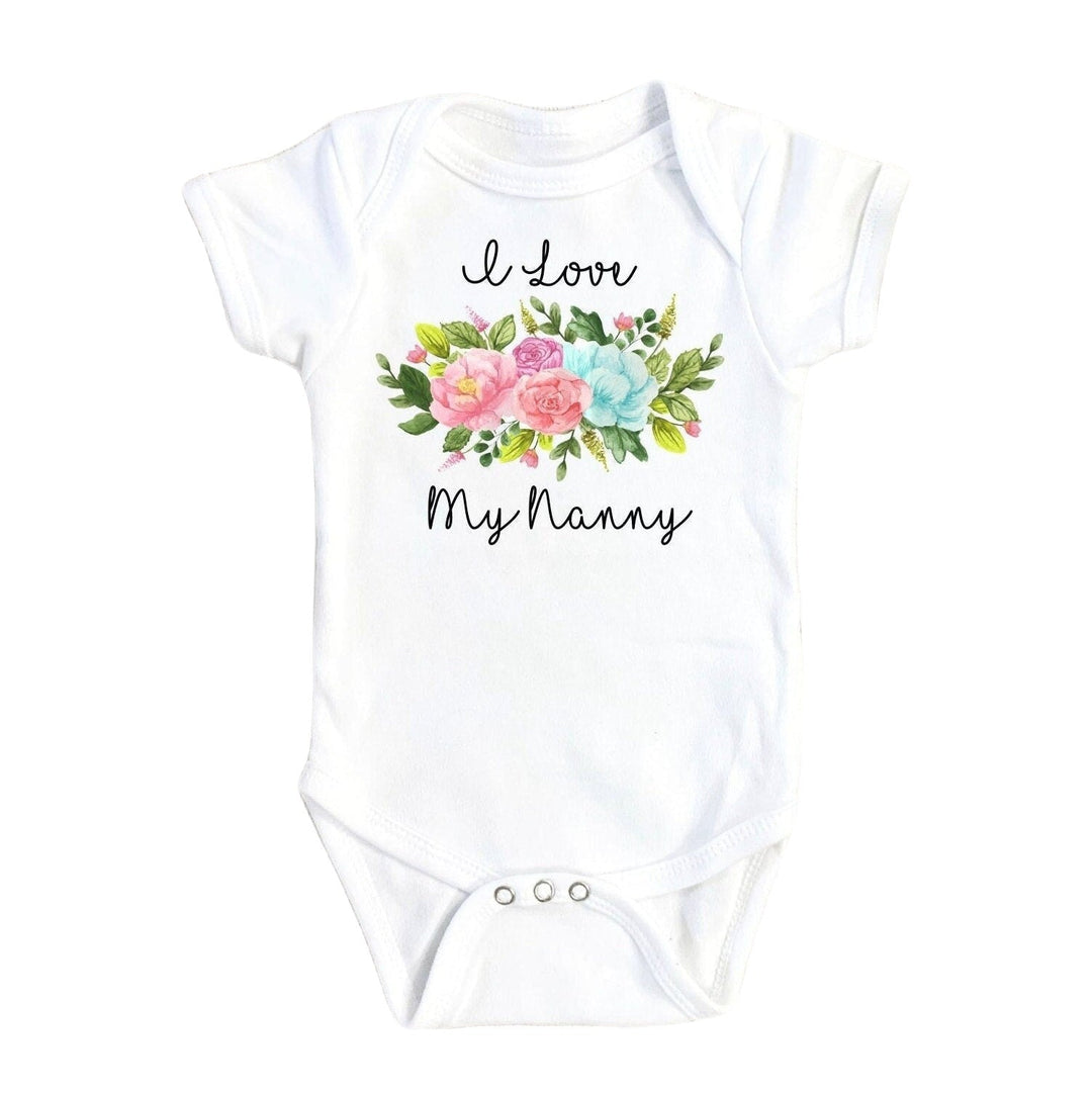 Nanny Floral - Baby Boy Girl Clothes Infant Bodysuit Funny Cute Newborn Onesie