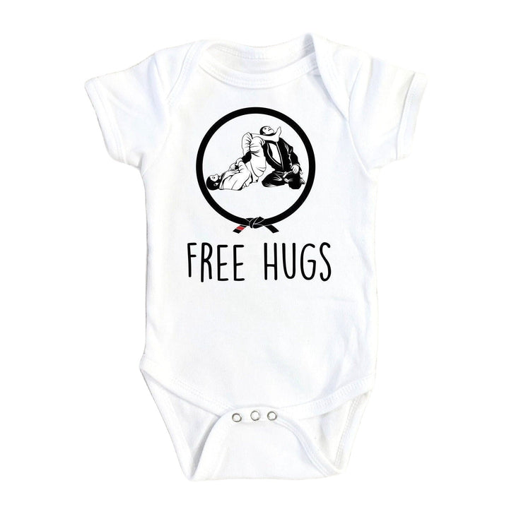 Jiu Jitsu Free Hug - Baby Boy Girl Clothes Infant Bodysuit Funny Cute Newborn Onesie