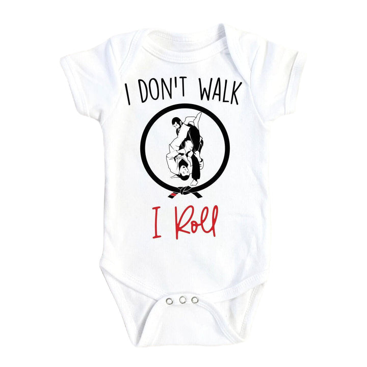 Jiu Jitsu Gi Roll Red - Baby Boy Girl Clothes Infant Bodysuit Funny Cute Newborn Onesie