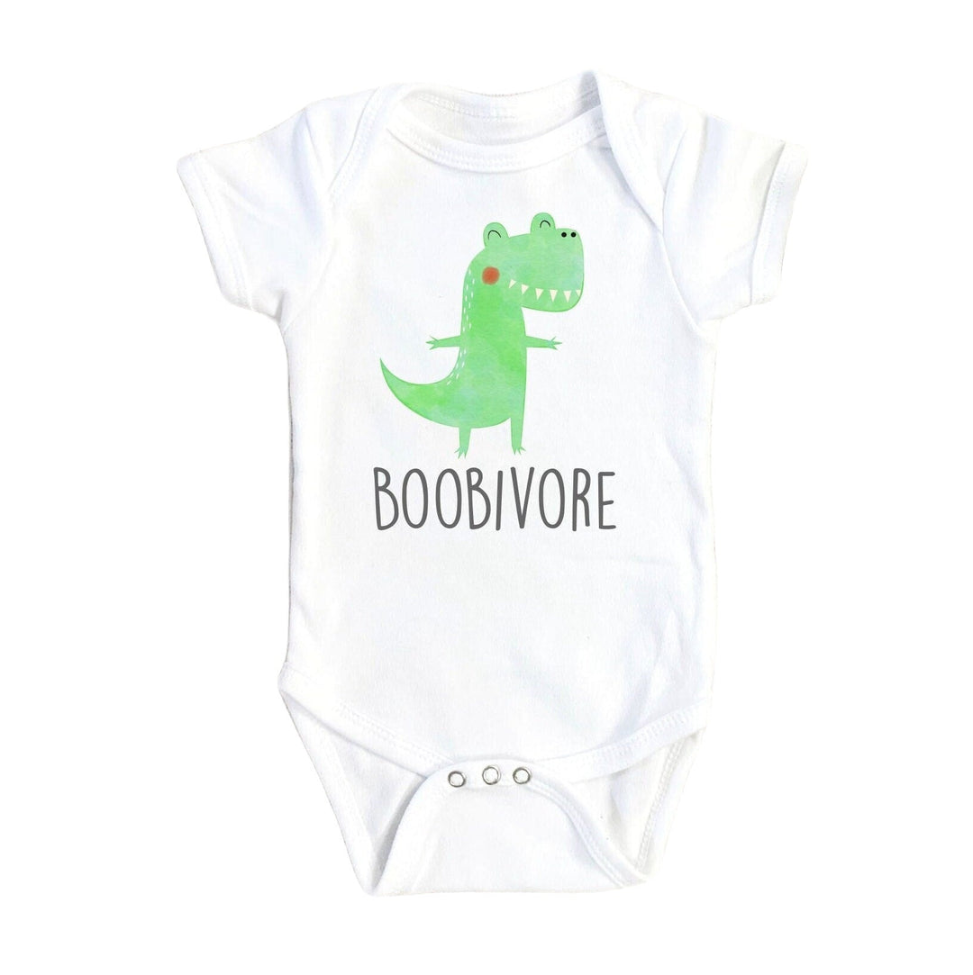 Breastfeeding Dino - Baby Boy Girl Clothes Infant Bodysuit Funny Cute Newborn Onesie