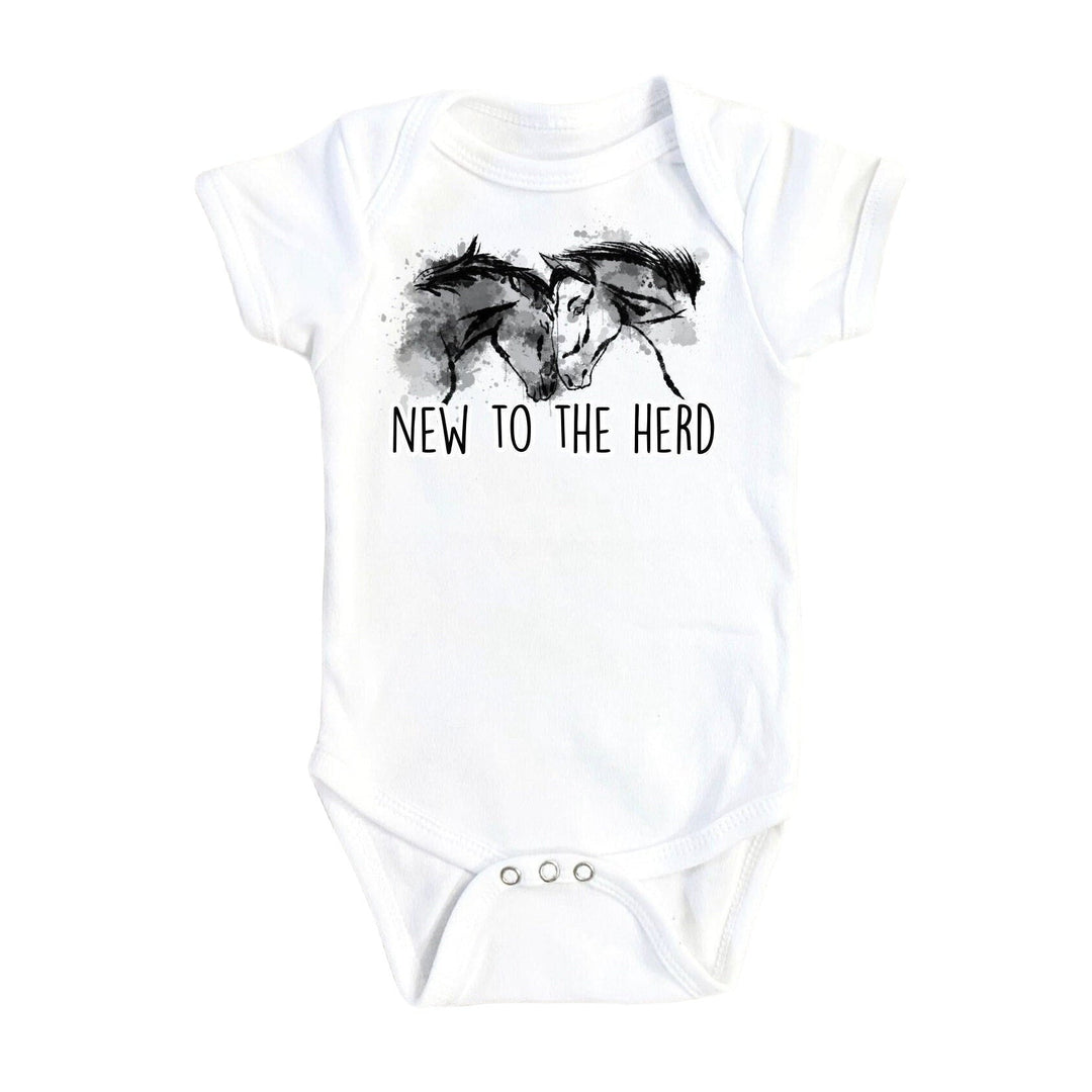 Horse Herd Ranch - Baby Boy Girl Clothes Infant Bodysuit Funny Cute Newborn Onesie