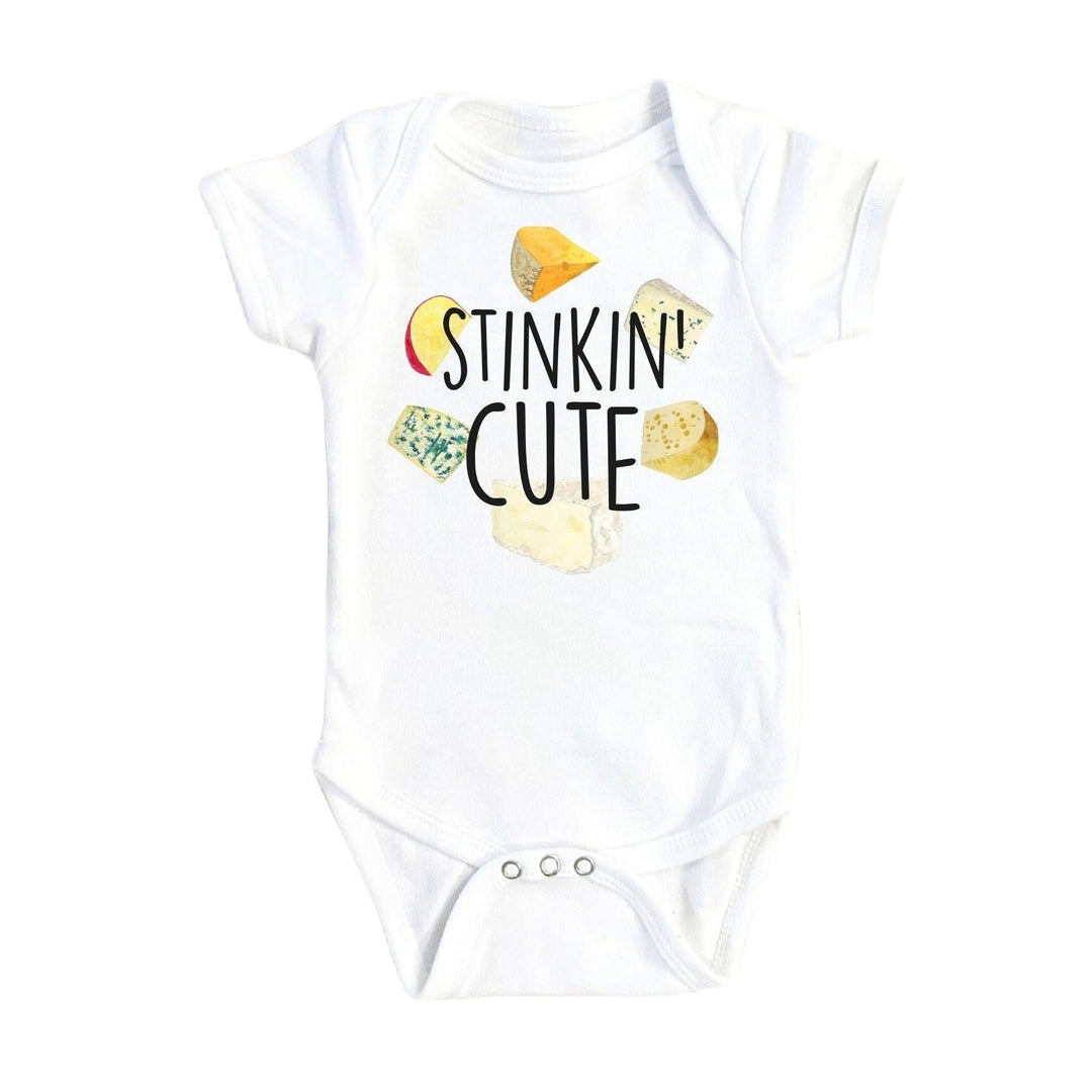 Cheese Stinkin’ Cute - Baby Boy Girl Clothes Infant Bodysuit Funny Newborn Onesie