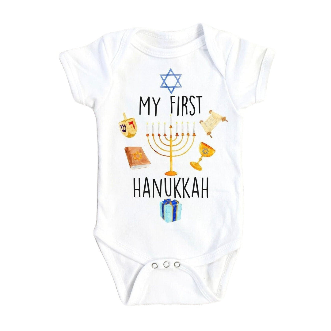 First Hannukah - Baby Boy Girl Clothes Infant Bodysuit Funny Cute Newborn Onesie